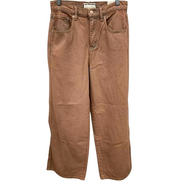 New FREE PEOPLE CRVY Gia Wide-Leg Jeans $128 SIZE 27 Sand Dune High Rise - Picture 5 of 7